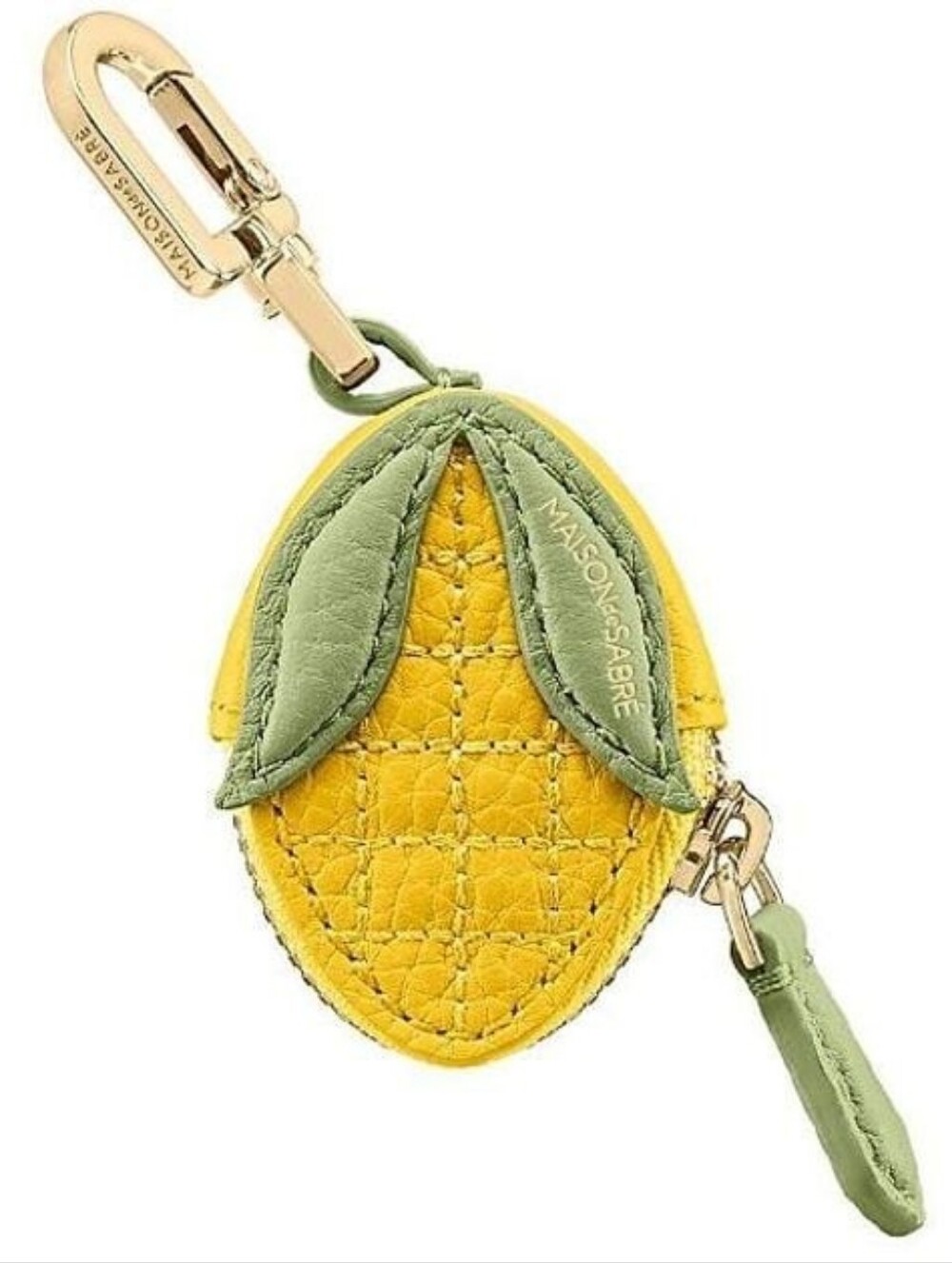 MAISON SABRE SABRÉMOJI Leather Corn Veggie Fruit Charm Special Edition Keychain - Picture 2 of 6